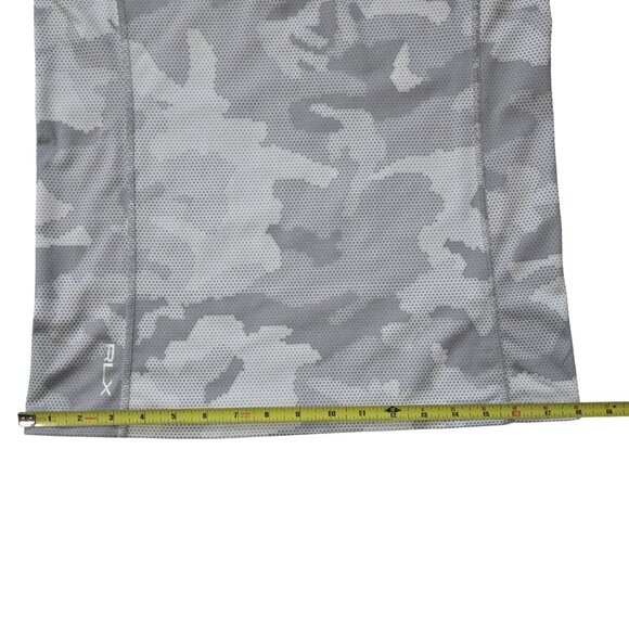 RLX Ralph Lauren S Fits 4-6 Gray White Slim Top 1/4 Zip Golf Beach - Picture 7 of 11